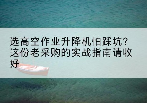 木里高空作业升降机厂家推荐-选高空作业升降机怕踩坑？这份老采购的实战指南请收好